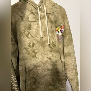 Tie-Dye Hoodie with Cartoon Graphic